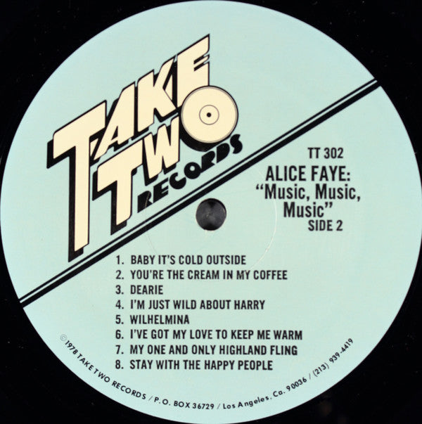 Alice Faye : Music Music Music (LP)