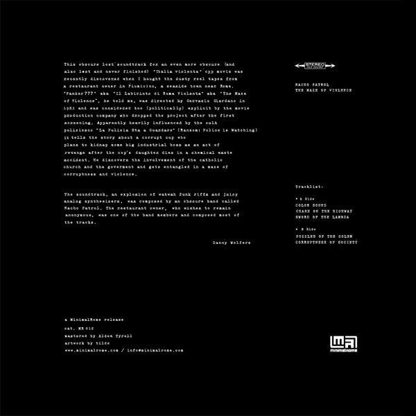 Nacho Patrol : The Maze Of Violence (Il Labirinto Di Roma Violenta) (12")