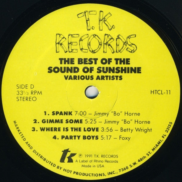 Various : The Best Of The Sound Of Sunshine (2xLP, Comp)
