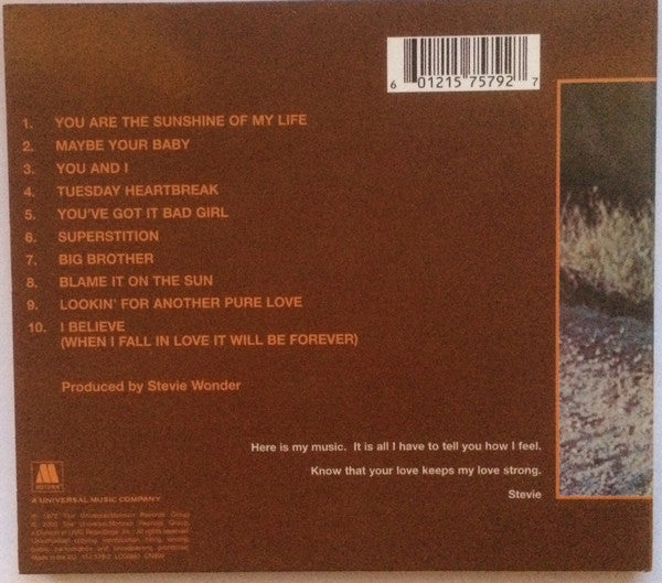 Stevie Wonder : Talking Book (CD, Album, RE, RM, EDC)