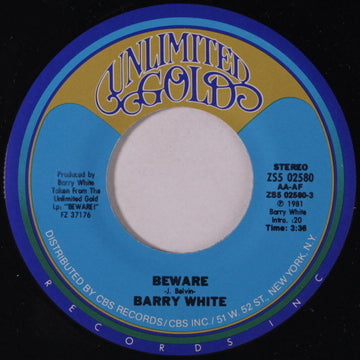 Barry White : Beware (7", Styrene, Ter)