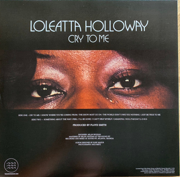 Loleatta Holloway : Cry To Me (LP, Album, RSD, Ltd, RE)