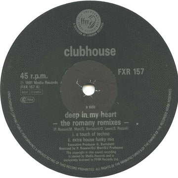 Club House vs. Cappella : Deep In My Heart - The Romany Remixes / Everybody Remixed! (12")