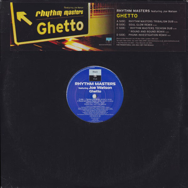 Rhythm Masters Featuring Joe Watson : Ghetto (2x12", Promo)