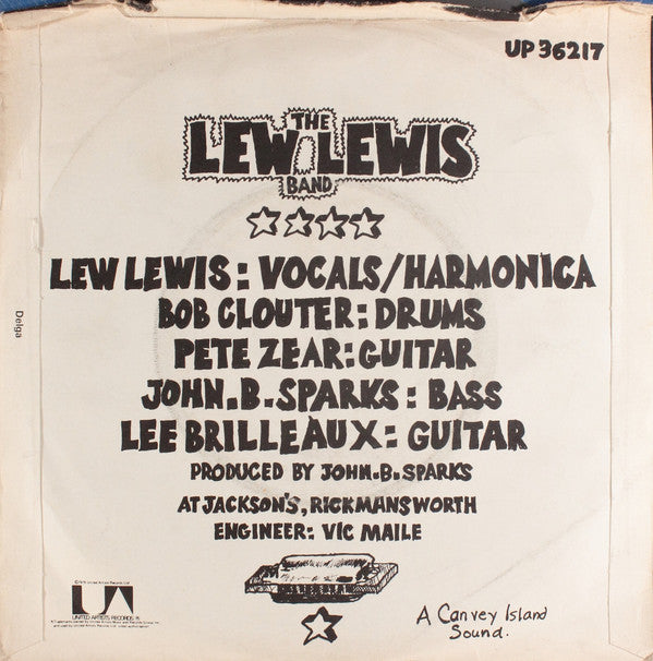 The Lew Lewis Band : Out For A Lark / (You'd Better) Watch Yourself (7")