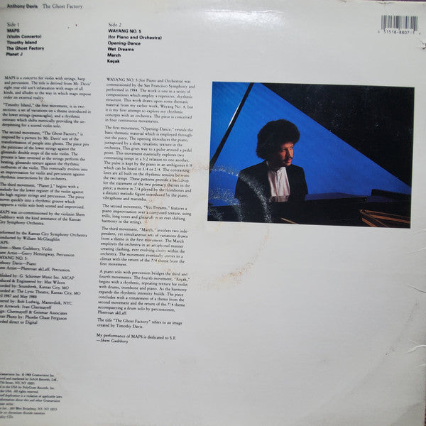 Anthony Davis (2) : The Ghost Factory (LP, Album, Promo)
