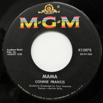 Connie Francis : Mama / Teddy (7", Single)