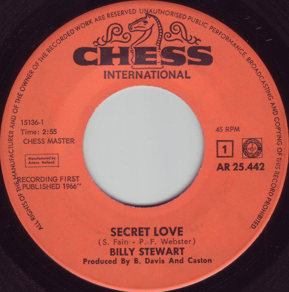 Billy Stewart : Secret Love (7", Single)