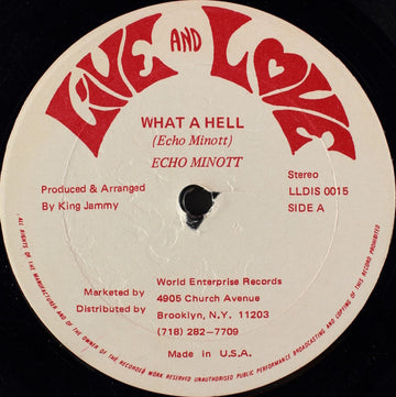 Echo Minott : What A Hell (12")