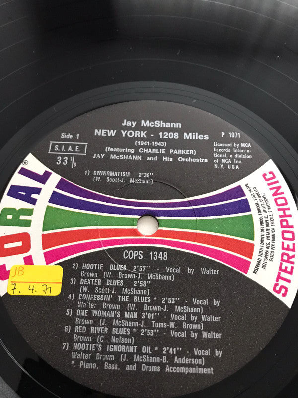 Jay McShann : New-York - 1208 Miles (1941-1943) (LP, Comp)