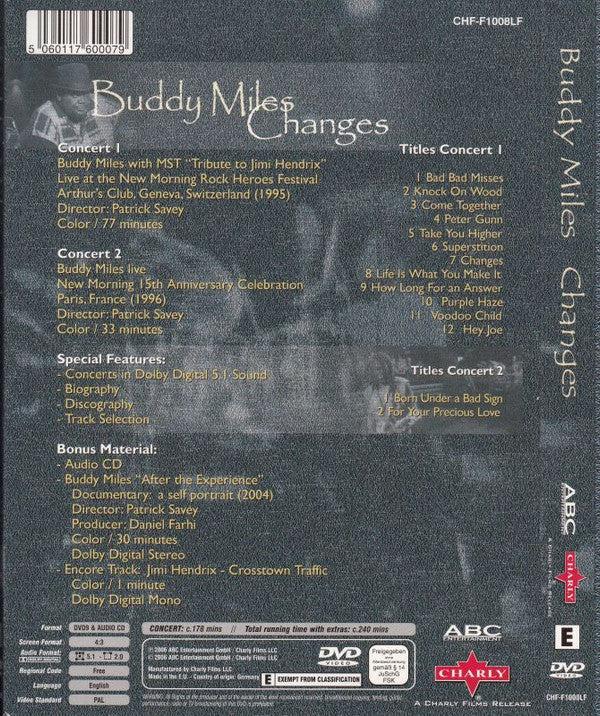 Buddy Miles : Changes (DVD-V, PAL, Dol + CD, Album)