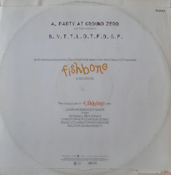 Fishbone : Party At Ground Zero (12", Single)