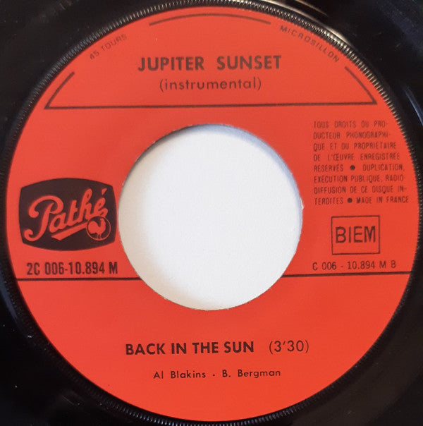 Jupiter Sunset : Back In The Sun (7", Single)