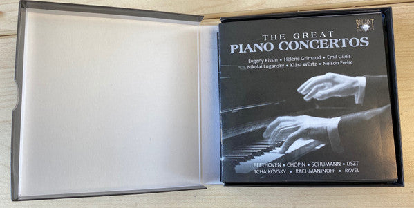 Ludwig van Beethoven, Frédéric Chopin, Robert Schumann, Franz Liszt, Pyotr Ilyich Tchaikovsky, Sergei Vasilyevich Rachmaninoff, Maurice Ravel, Yevgeny Kissin, Hélène Grimaud, Emil Gilels, Nikolai Lugansky, Klára Würtz, Nelson Freire : The Great Piano Concertos (6xCD, Comp)