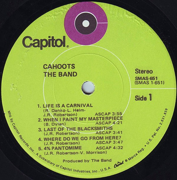 The Band : Cahoots (LP, Album, Los)
