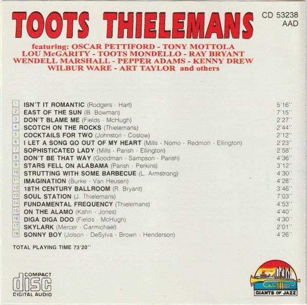 Toots Thielemans : Toots Thielemans (CD, Comp)