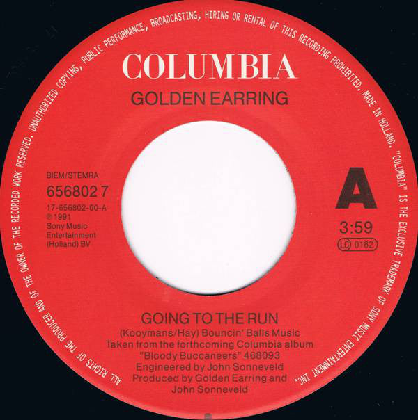 Golden Earring : Going To The Run (7")