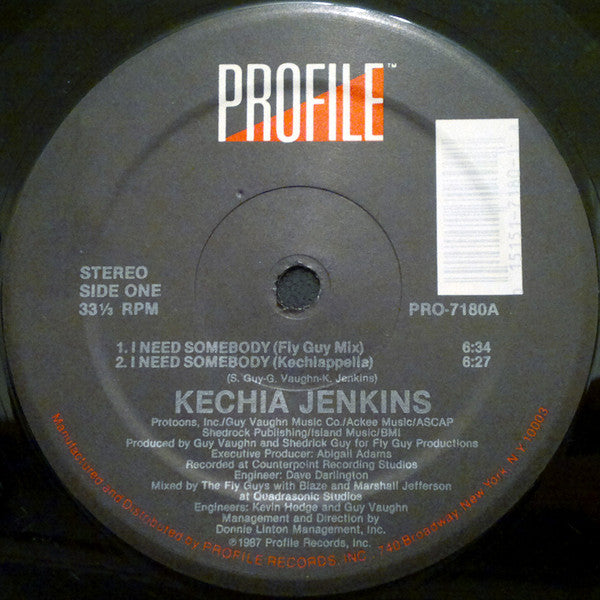 Kechia Jenkins : I Need Somebody (12")