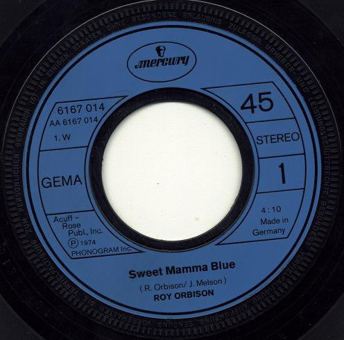 Roy Orbison : Sweet Mamma Blue (7", Single)