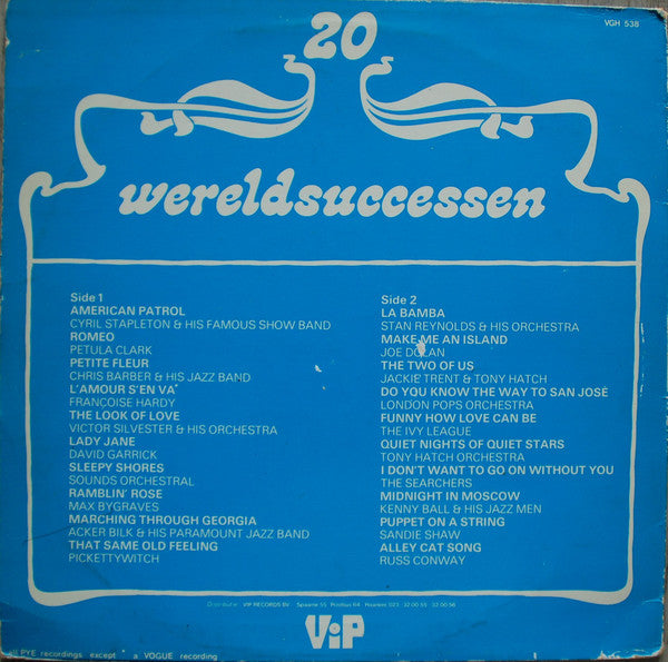 Various : 20 Wereldsuccessen - The Best Of Golden Hour (LP, Album, Comp)