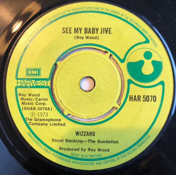 Wizzard (2) : See My Baby Jive (7", Single)