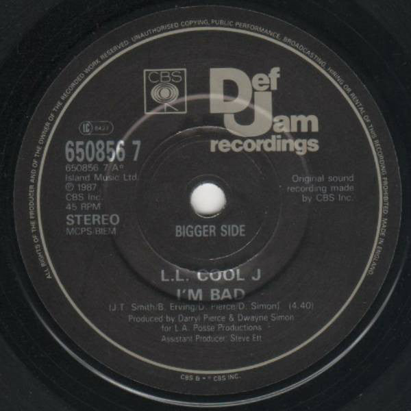 L.L. Cool J* : I'm Bad (7", Single, Pic)