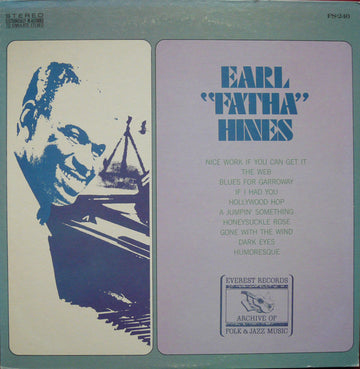 Earl Hines : Earl "Fatha" Hines (LP, Album, RE)