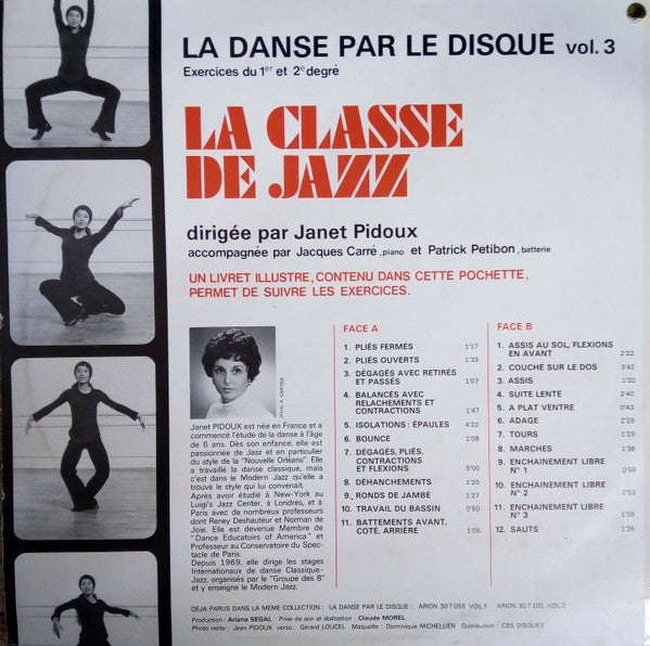 Janet Pidoux : La Danse Par Le Disque Vol.3 La Classe De Jazz (LP, "U")