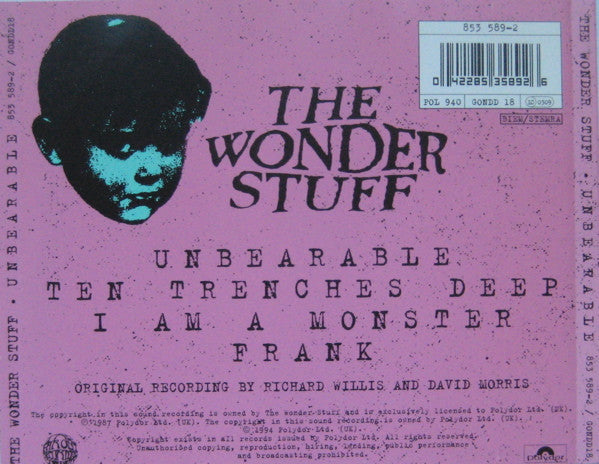 The Wonder Stuff : Unbearable (CD, Single, CD2)