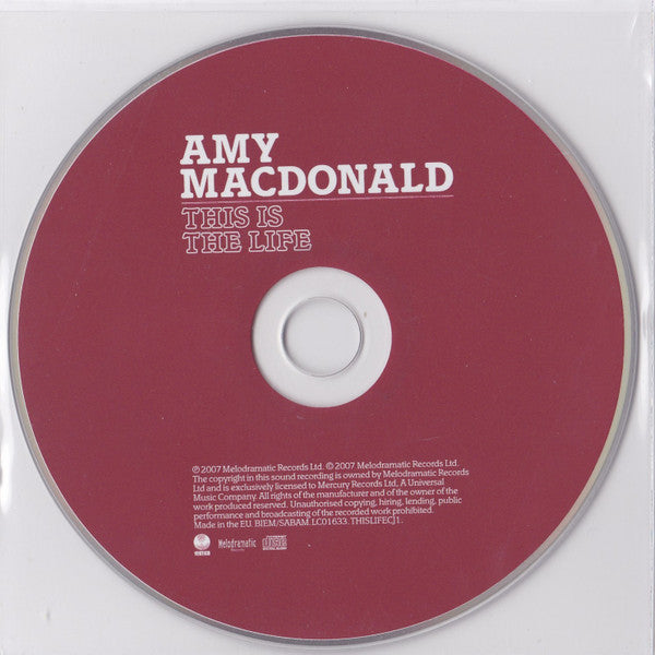 Amy Macdonald : This Is The Life (CD, Single, Promo)