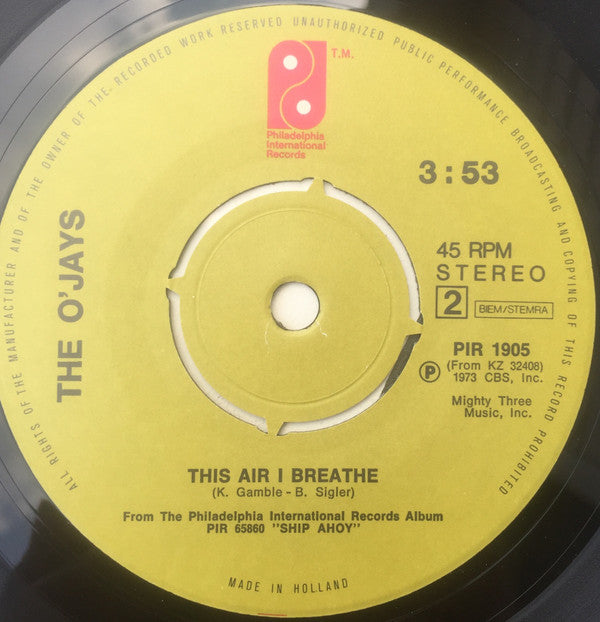 The O'Jays : Put Your Hands Together (7")