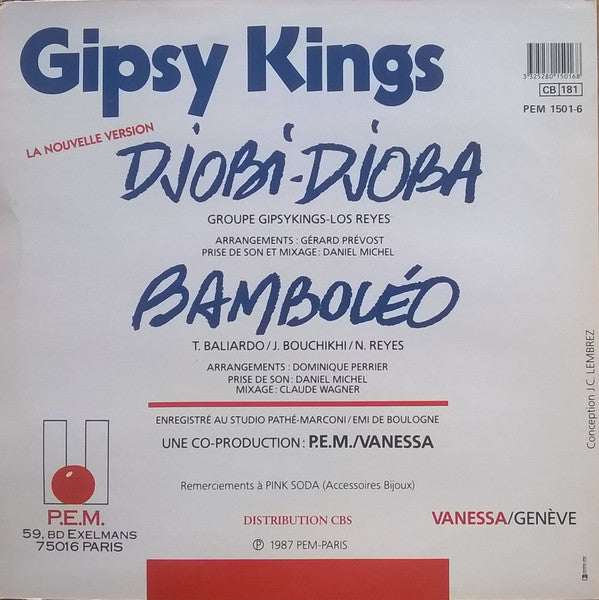 Gipsy Kings : Bamboléo / Djobi-Djoba - La Nouvelle Version (12", Maxi)