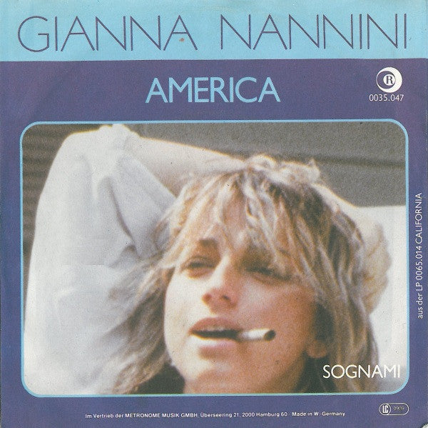 Gianna Nannini : America (7", Single)