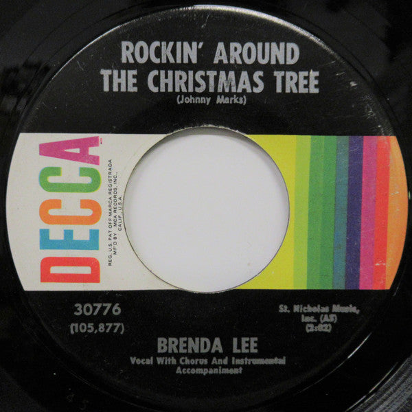 Brenda Lee : Rockin' Around The Christmas Tree / Papa Noel (7", Single, Glo)