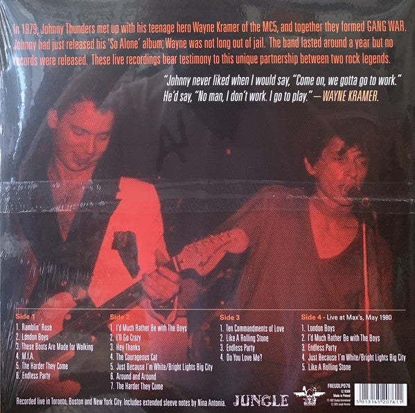 Johnny Thunders & Wayne Kramer 's Gang War : Johnny Thunders & Wayne Kramer's Gang War! (Ltd + LP, RSD, Yel + LP, Red)