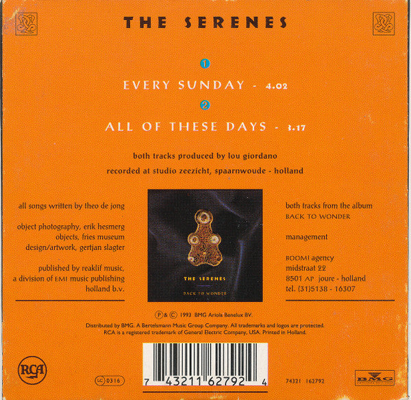 The Serenes : Every Sunday (CD, Single)
