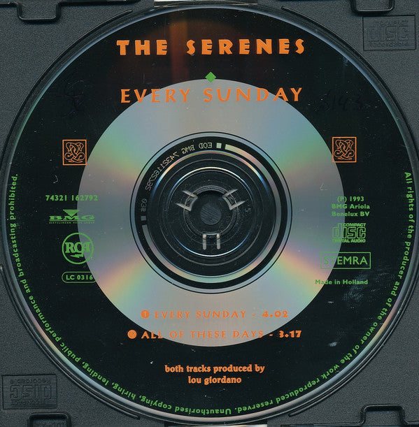 The Serenes : Every Sunday (CD, Single)