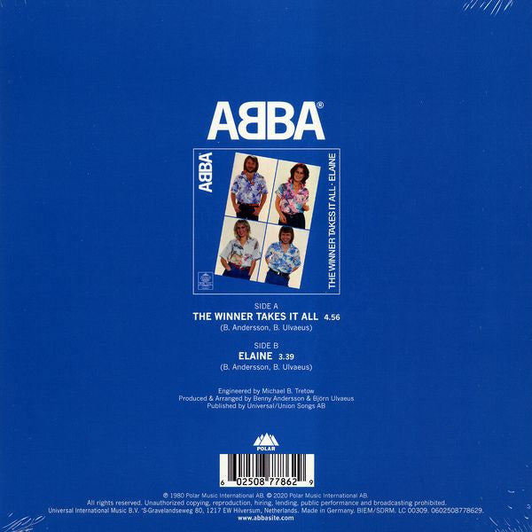 ABBA : The Winner Takes It All (7", Single, Ltd, Mixed, Pic, RE)