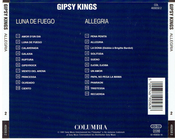 Gipsy Kings : Luna De Fuego + Allegria (CD, Album, RE + CD, Album, RE + Box, Comp, Fat)