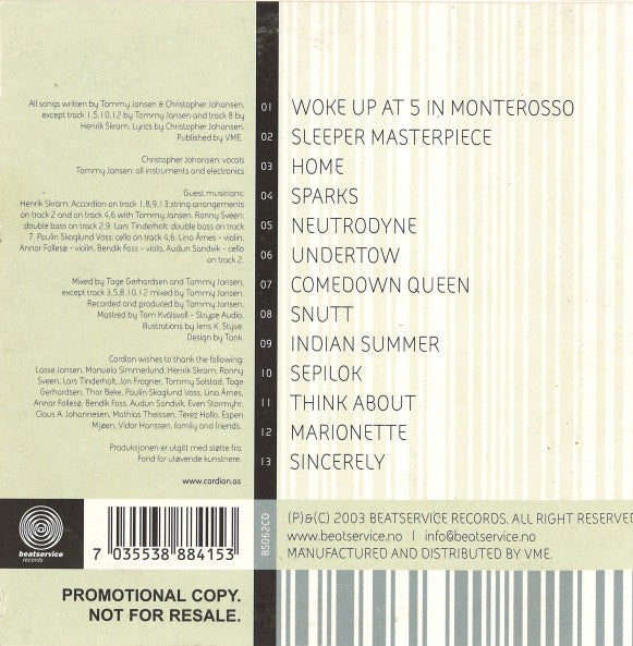 Cordion : Cordion (CD, Album, Promo, Car)