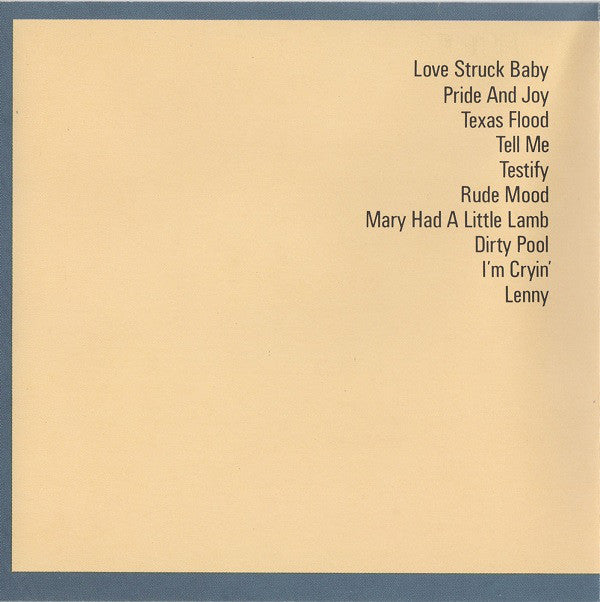 Stevie Ray Vaughan & Double Trouble : Texas Flood (CD, Album, RE, CSR)