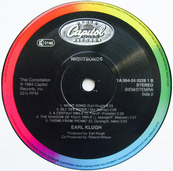 Earl Klugh : Nightsongs (LP, Album)