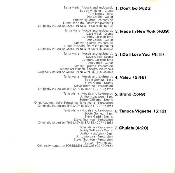 Tania Maria : The Best Of Tania Maria (CD, Comp)