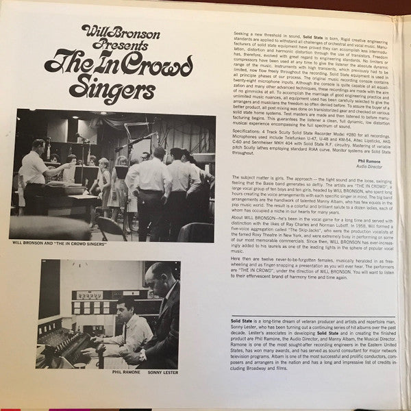 Will Bronson Presents The In Crowd Singers : Will Bronson Presents The In Crowd Singers (LP, Album, Gat)