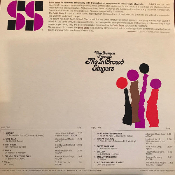 Will Bronson Presents The In Crowd Singers : Will Bronson Presents The In Crowd Singers (LP, Album, Gat)