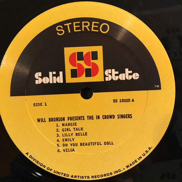 Will Bronson Presents The In Crowd Singers : Will Bronson Presents The In Crowd Singers (LP, Album, Gat)