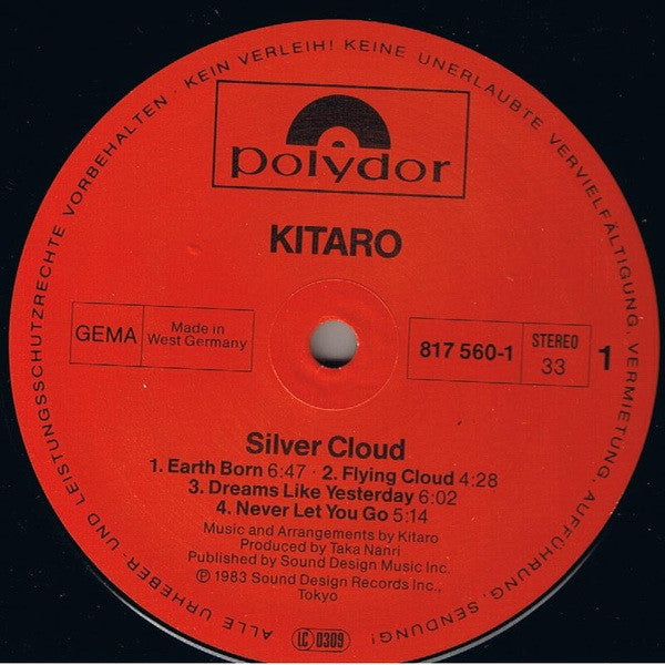 Kitaro : Silver Cloud (LP, Album)