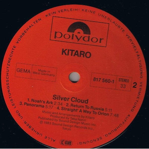 Kitaro : Silver Cloud (LP, Album)