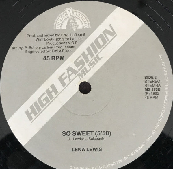 Lena Lewis : Mrs. La Groove / So Sweet (12")