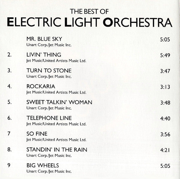 Electric Light Orchestra : The Best Of (CD, Comp)